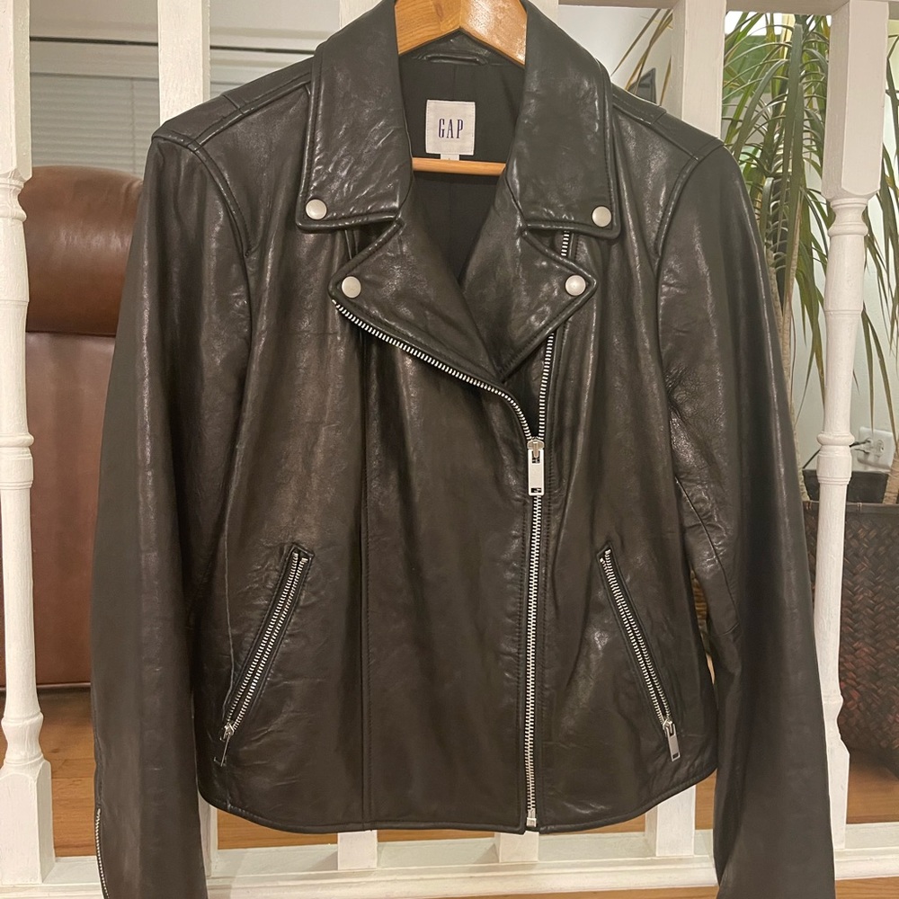 EUC GAP Leather Biker jacket